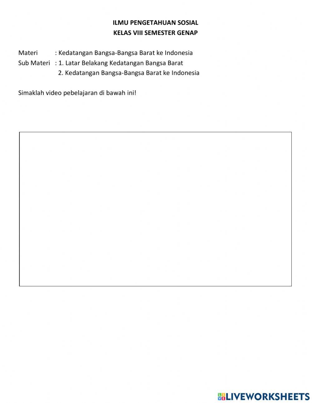 Kedatangan bangsa barat