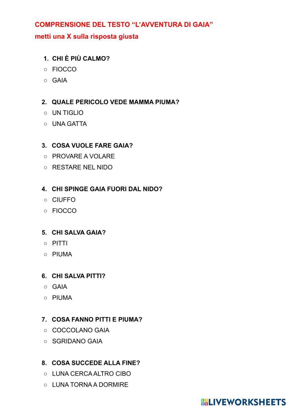 L'avventura di Gaia( le stagioni di Pitti)