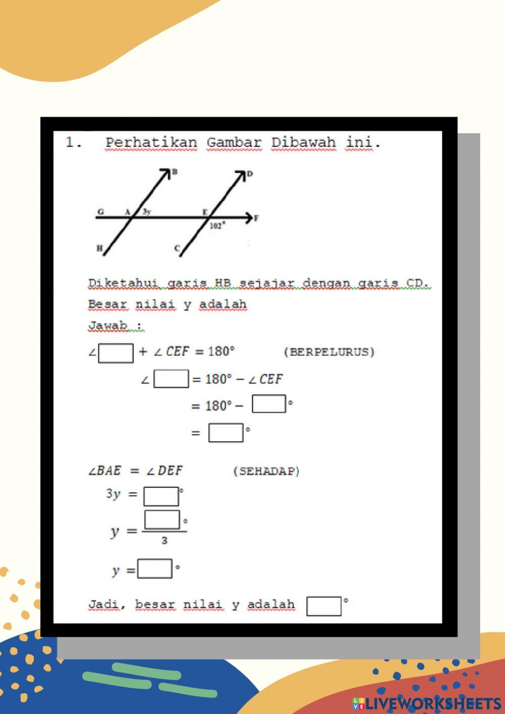 LKS Hubungan Antar Sudut