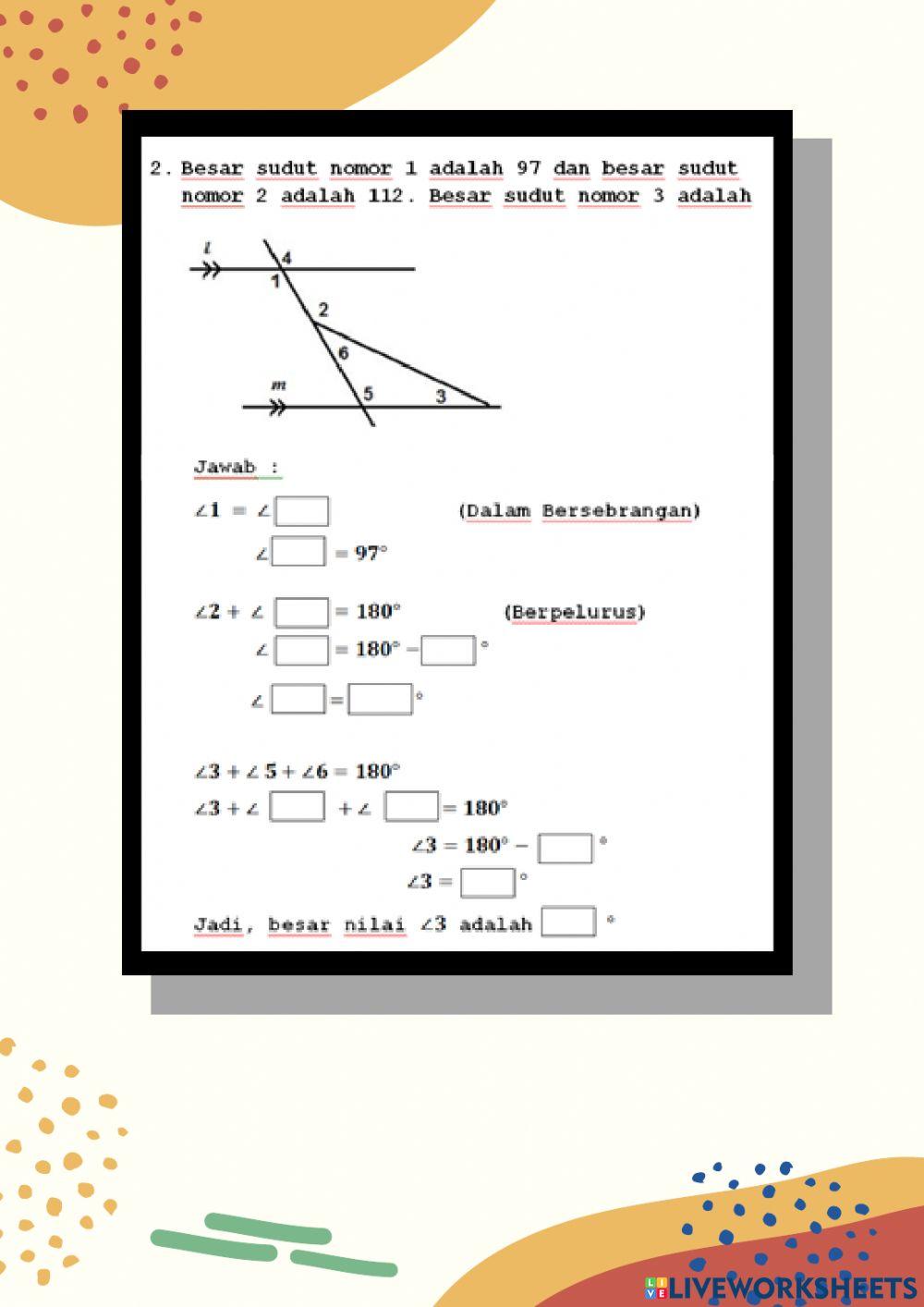 LKS Hubungan Antar Sudut