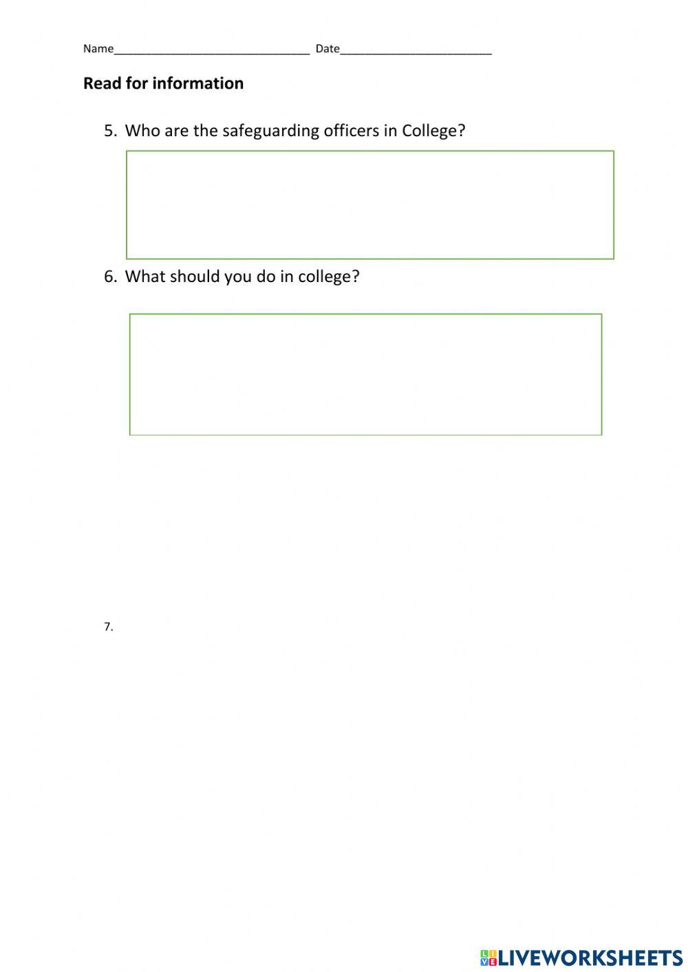 Read for information- Safeguarding