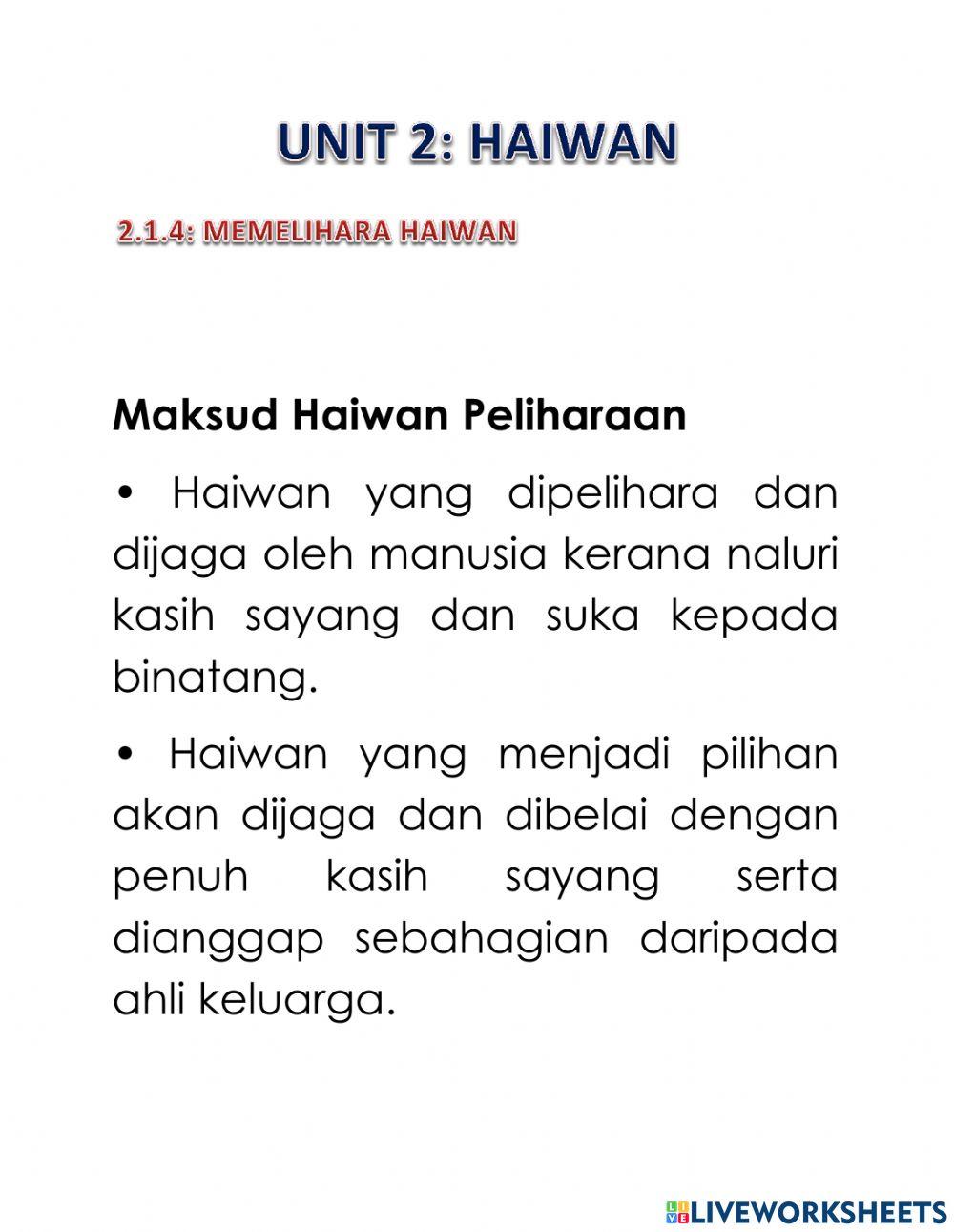 Unit 2 haiwan