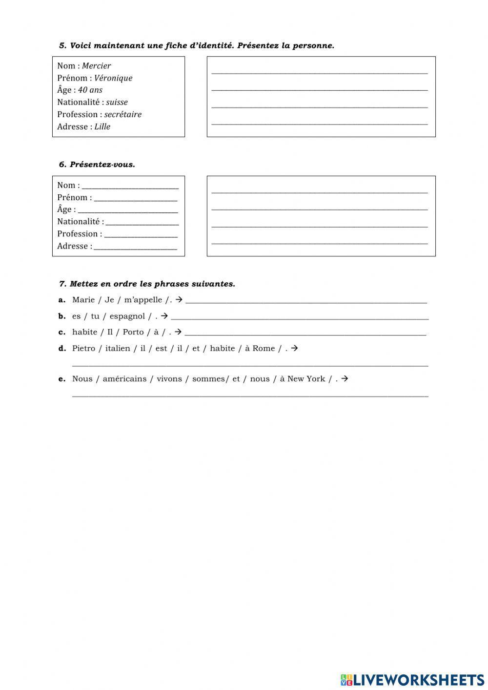 PRÉSENTATION PERSONNELLE