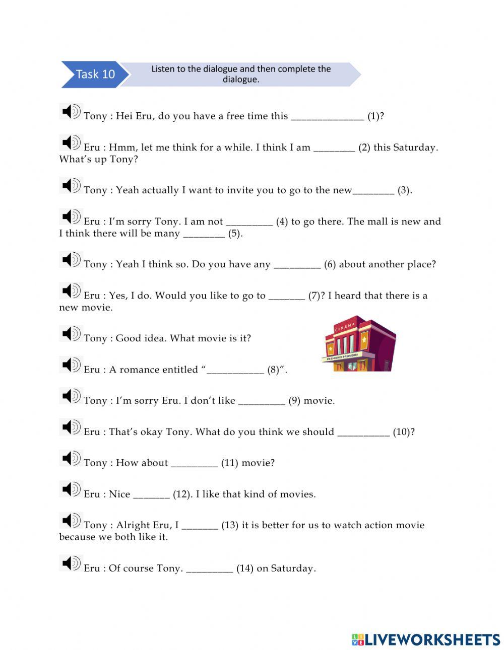 Unit 3 (Places in City) - Task 10