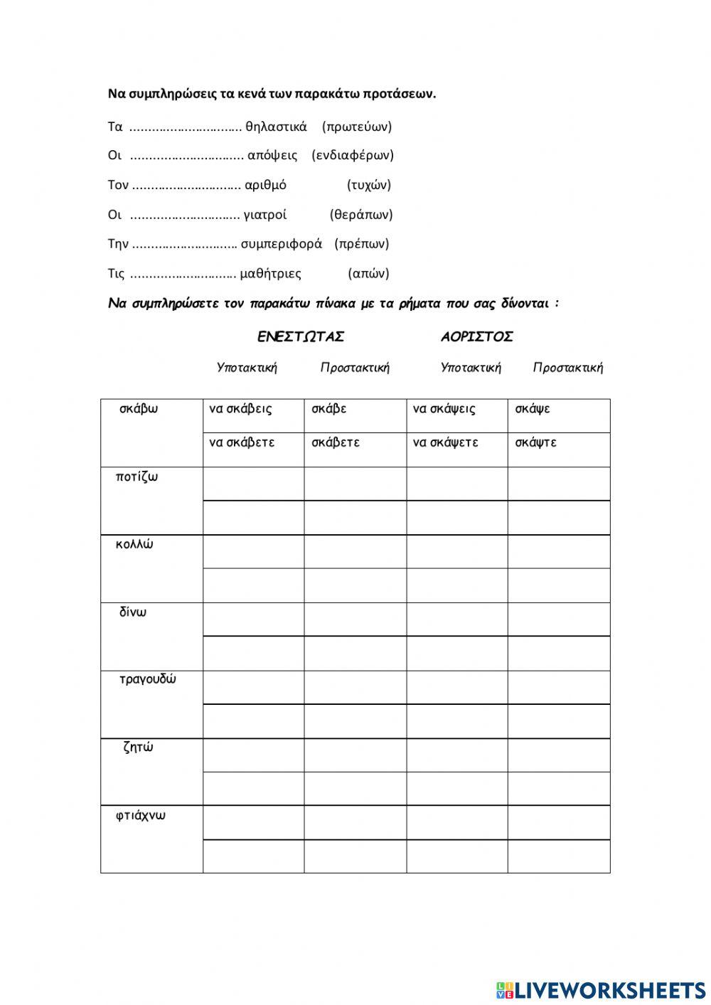 Επανάληψη 11ης ενότητας