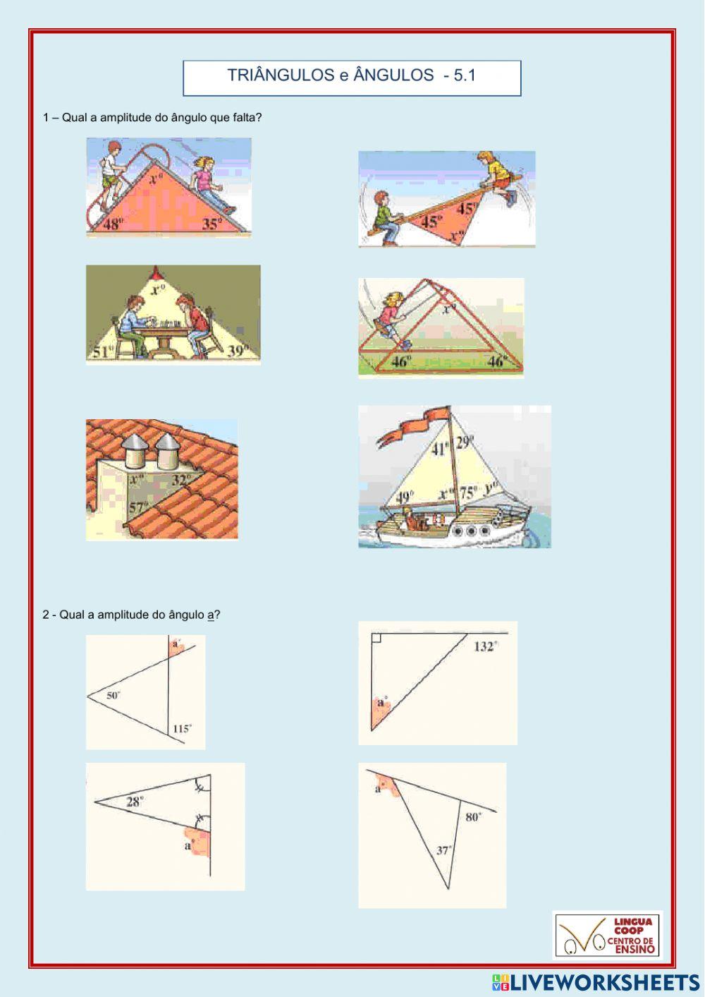 Triângulos e ângulos -5.1-1