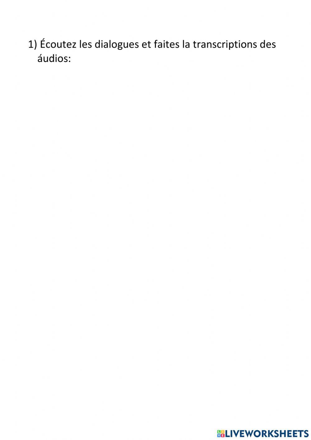 présentation personnelle transcription