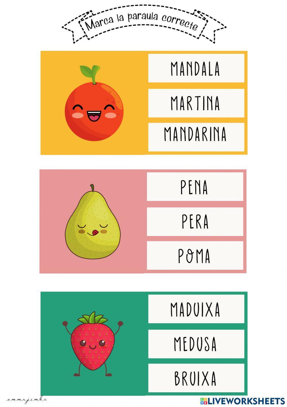 Busca la paraula correcta