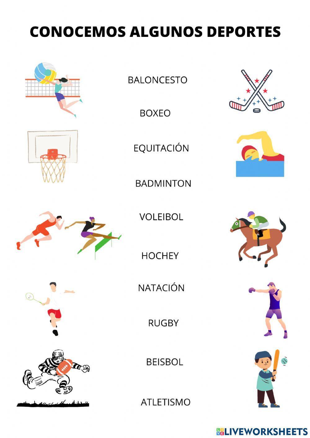 Conocemos algunos deportes