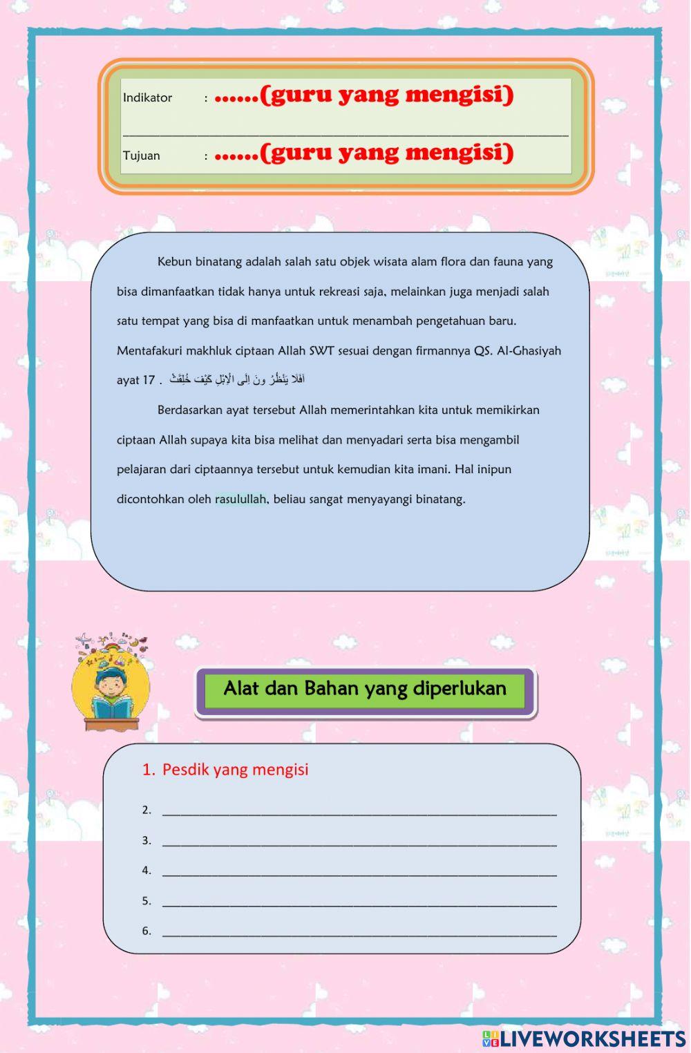 Worksheet Kunjungan