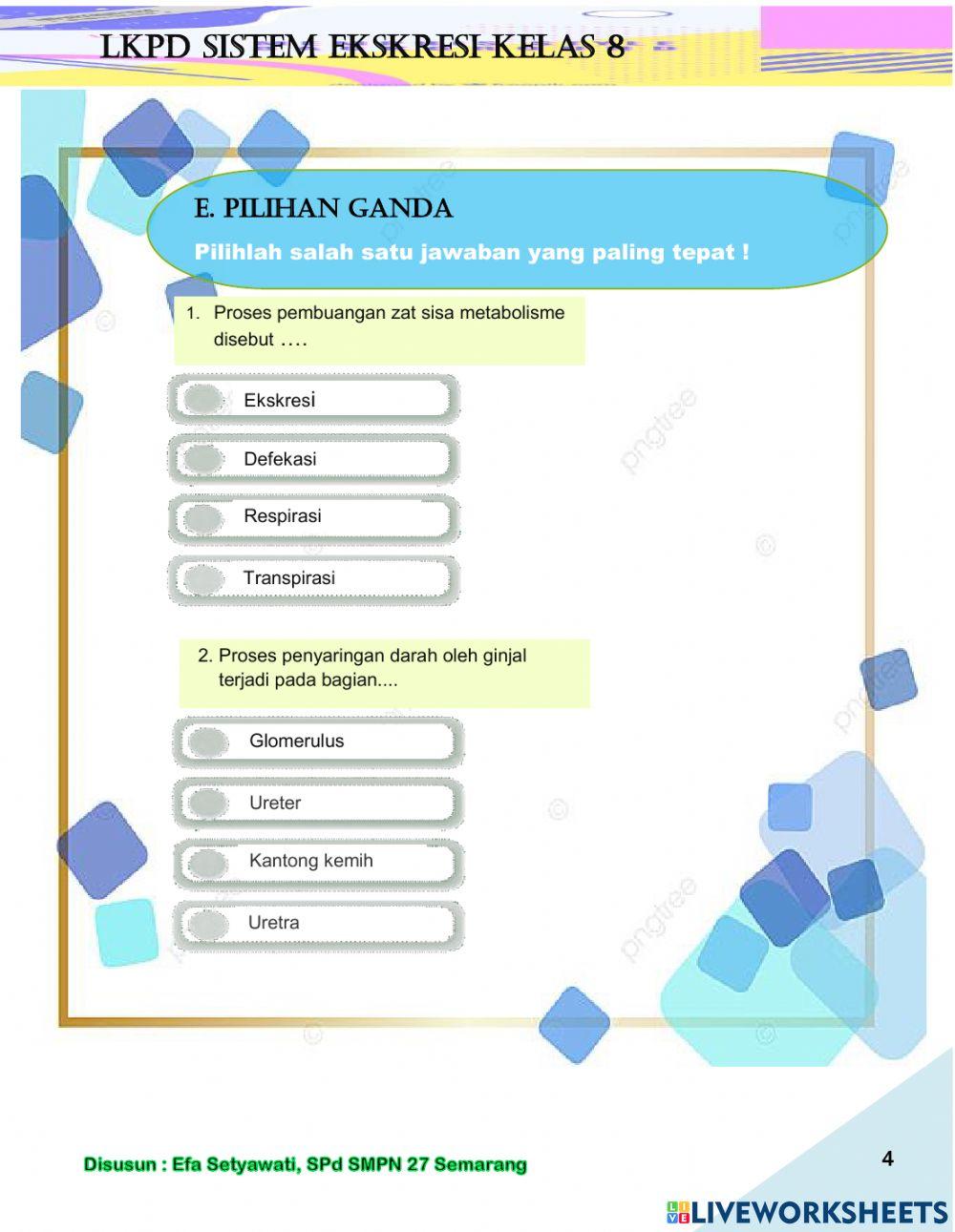 Lkpd sistem ekskresi