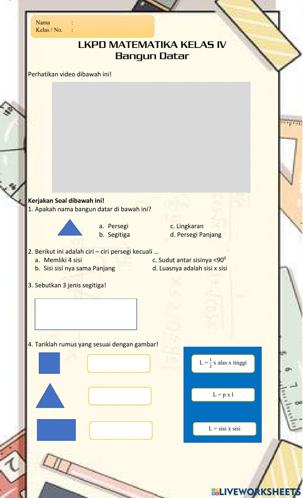 LKPD Bangun Datar Kelas IV