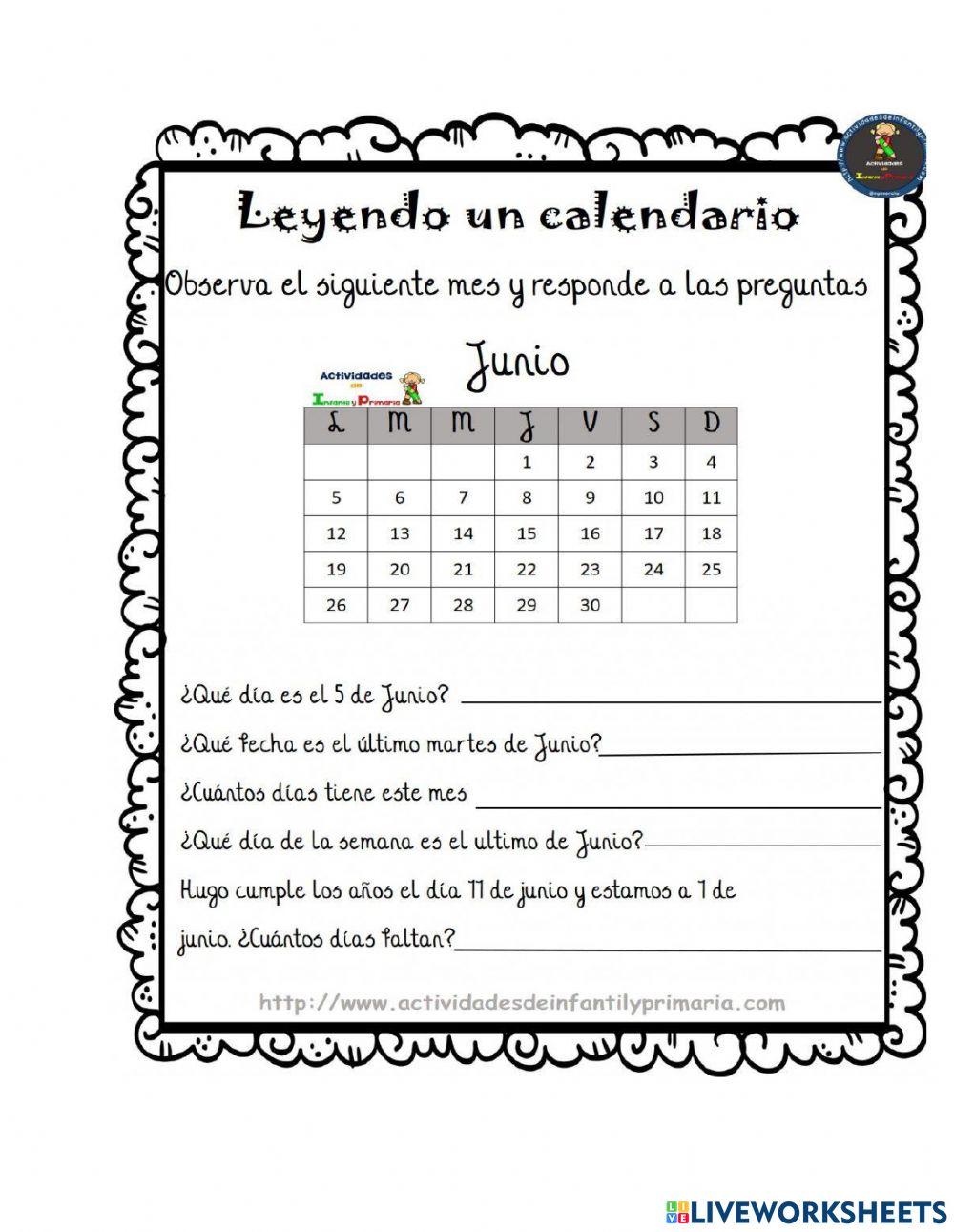 Días de la semana y meses de año