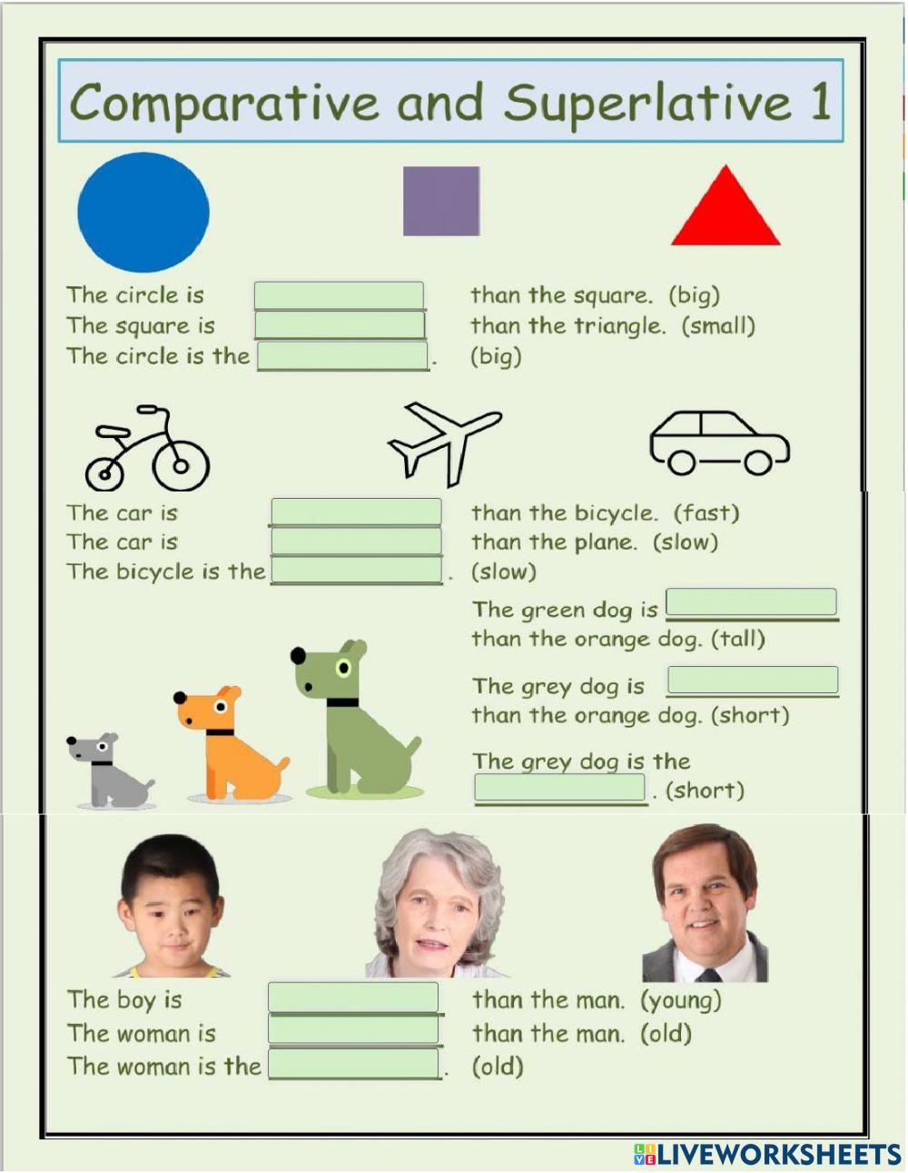 Comparatives and superlatives