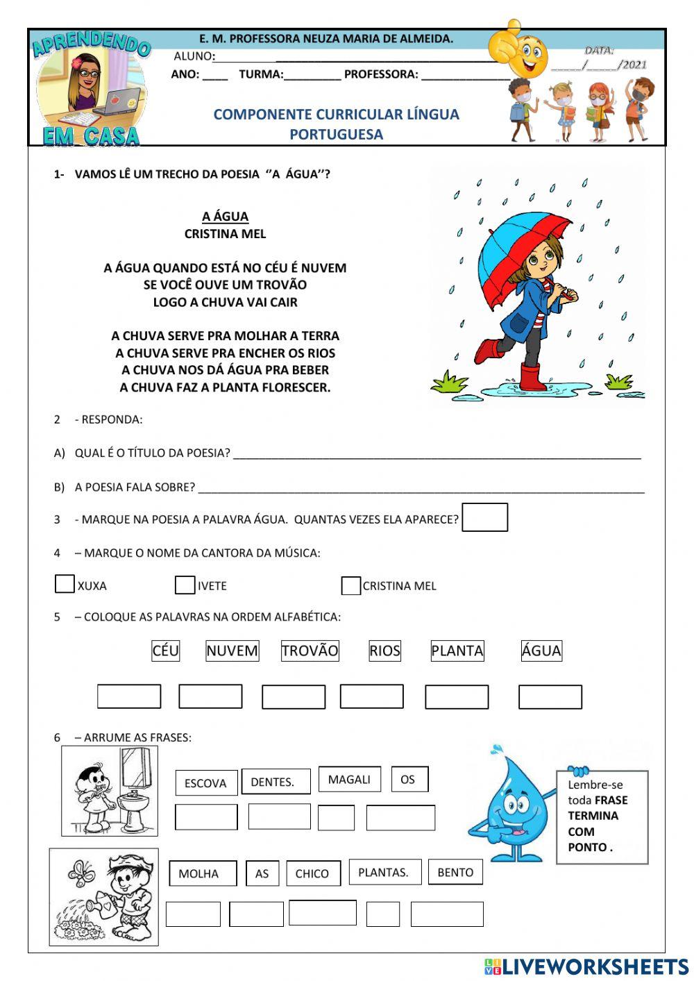 A Água música Cristina Mel