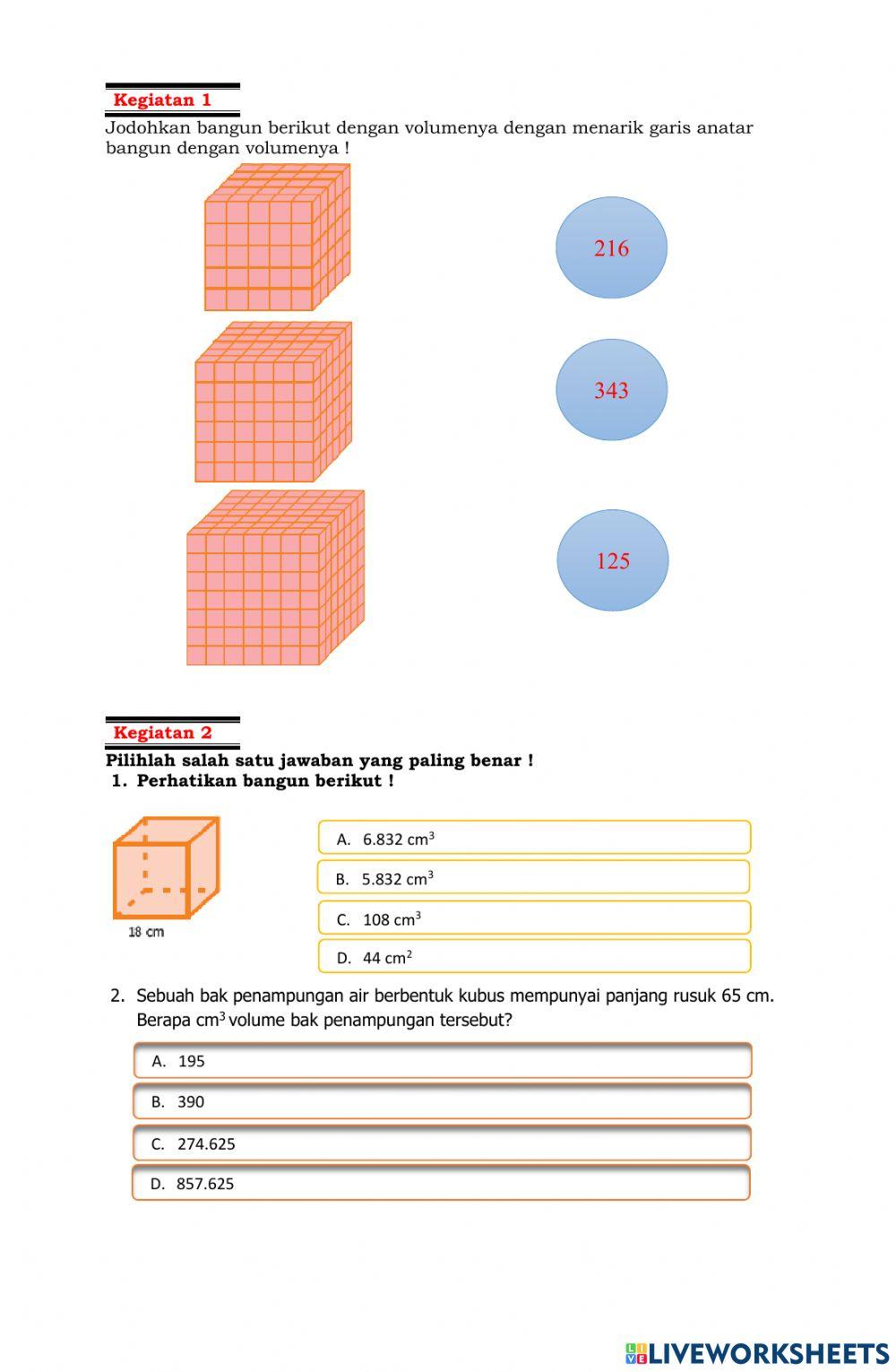 LKPD Volume Bangun Ruang