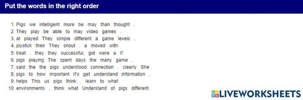 Listening comprehension 9