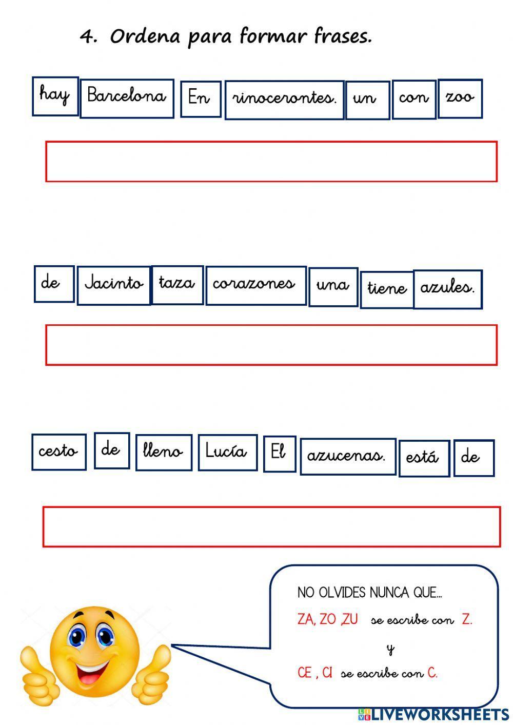 Repasamos za,zo,zu,ce,ci