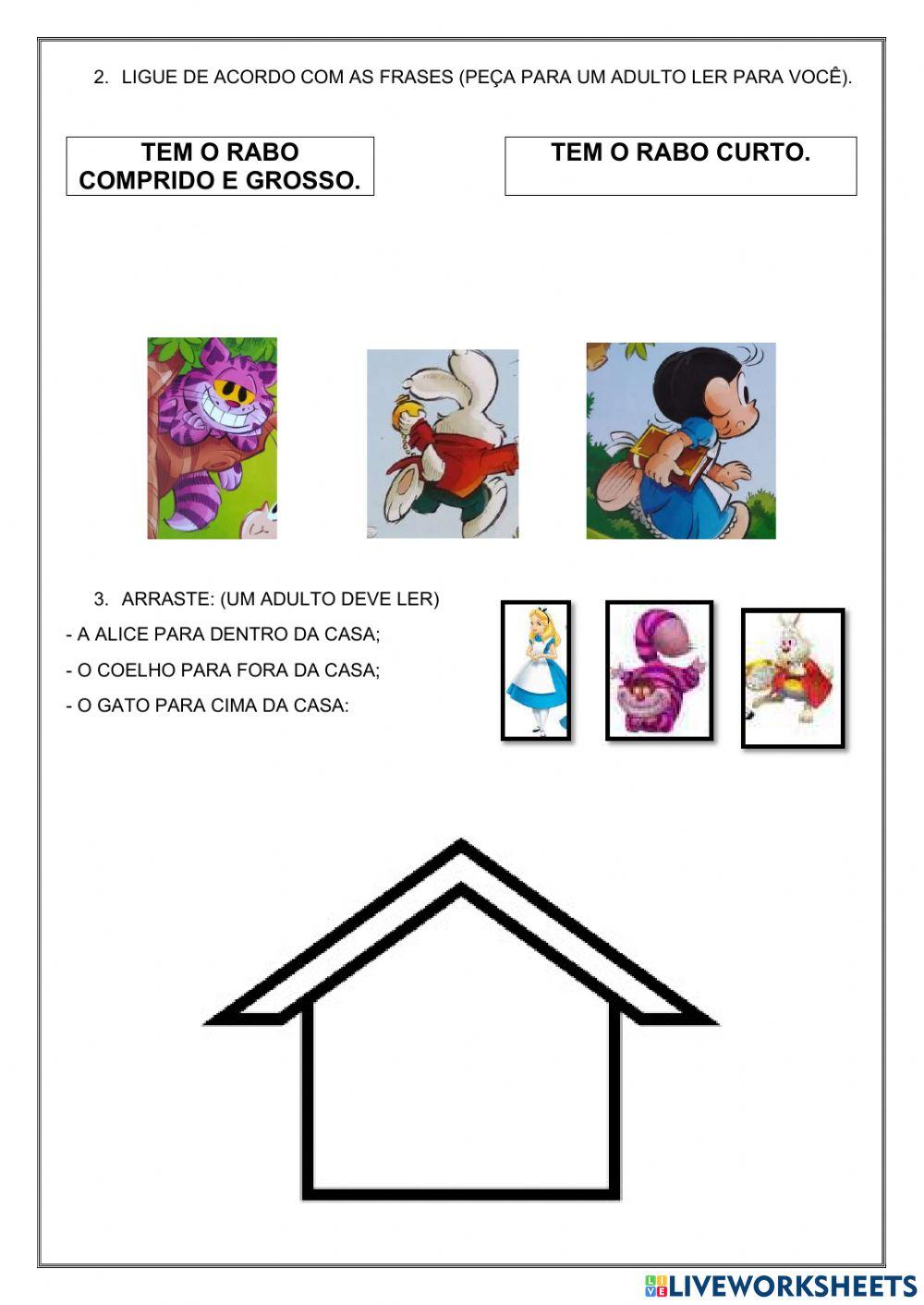 O que vem primeiro e conceitos matemáticos - alice no país das maravilhas