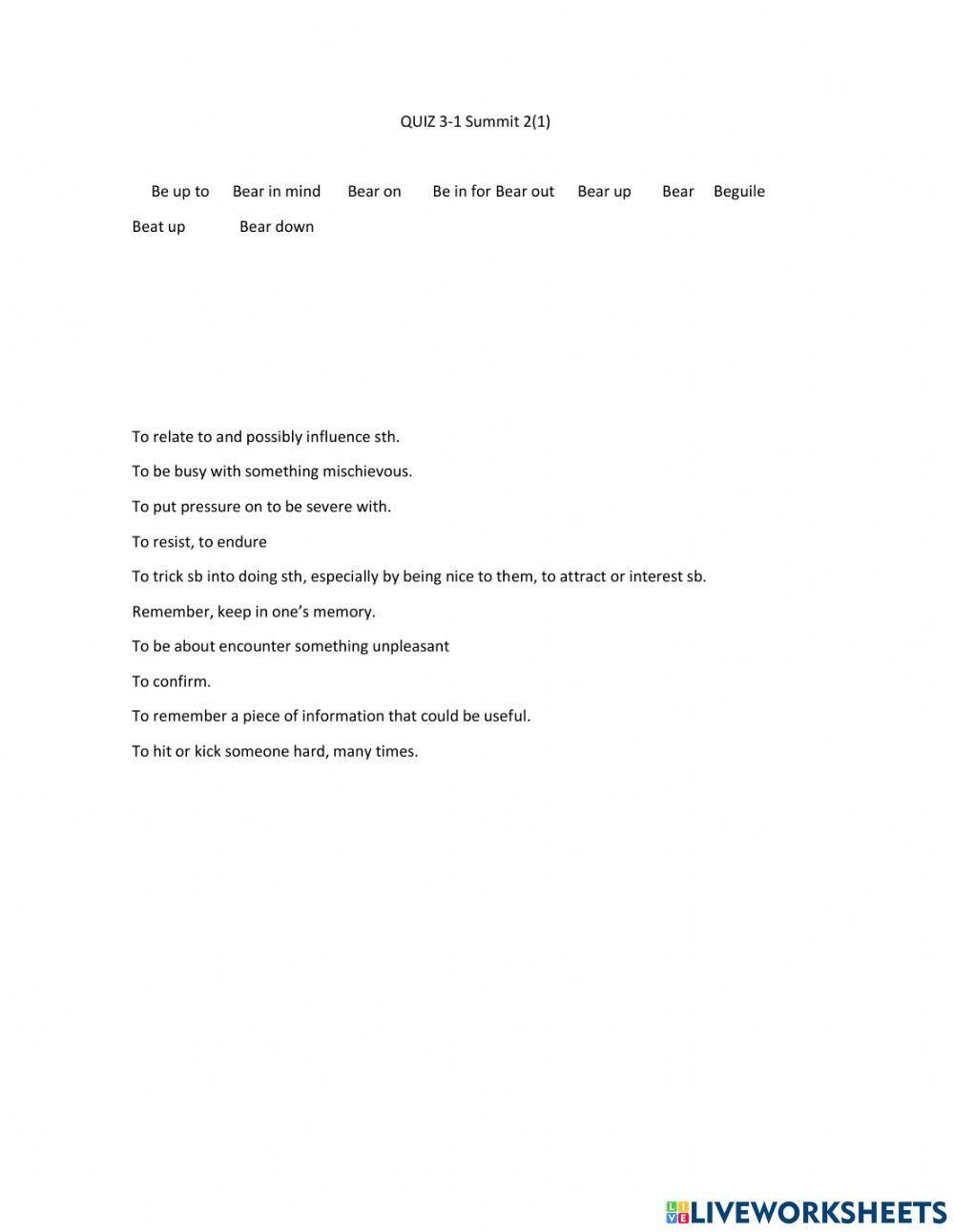 Quiz 3-1 Summit 2(1)