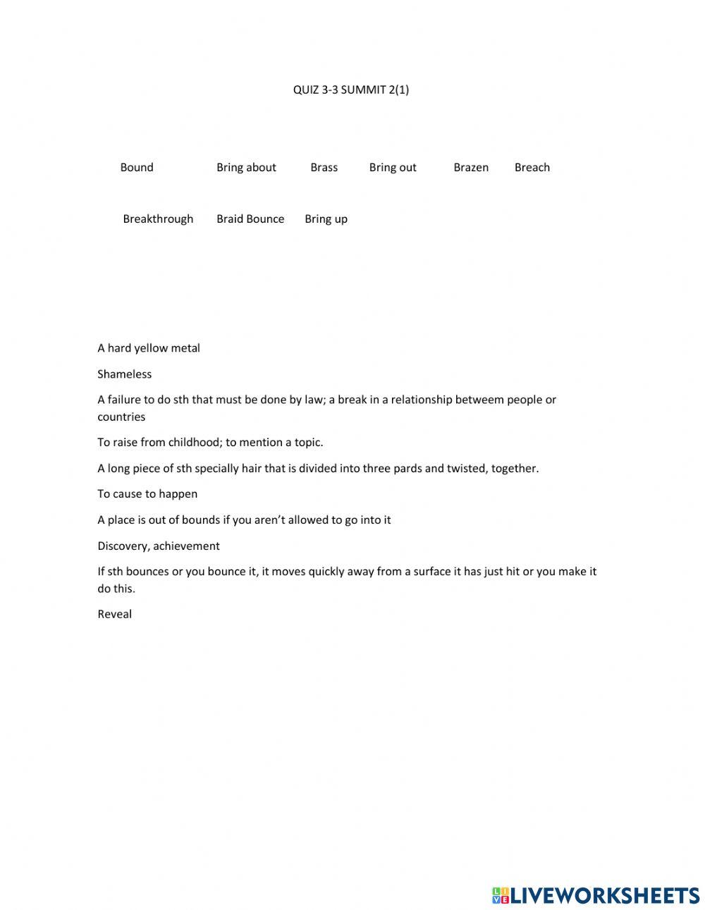 Quiz 3-3 SUmmit 2(1)