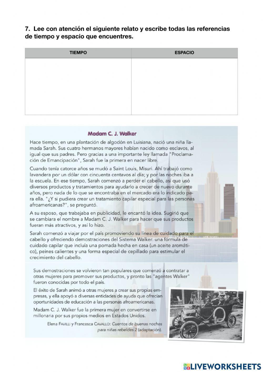 Control unidad 7 de lengua sexto curso