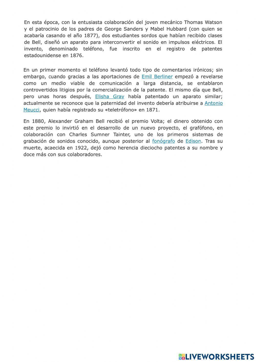 Control unidad 7 de lengua sexto curso