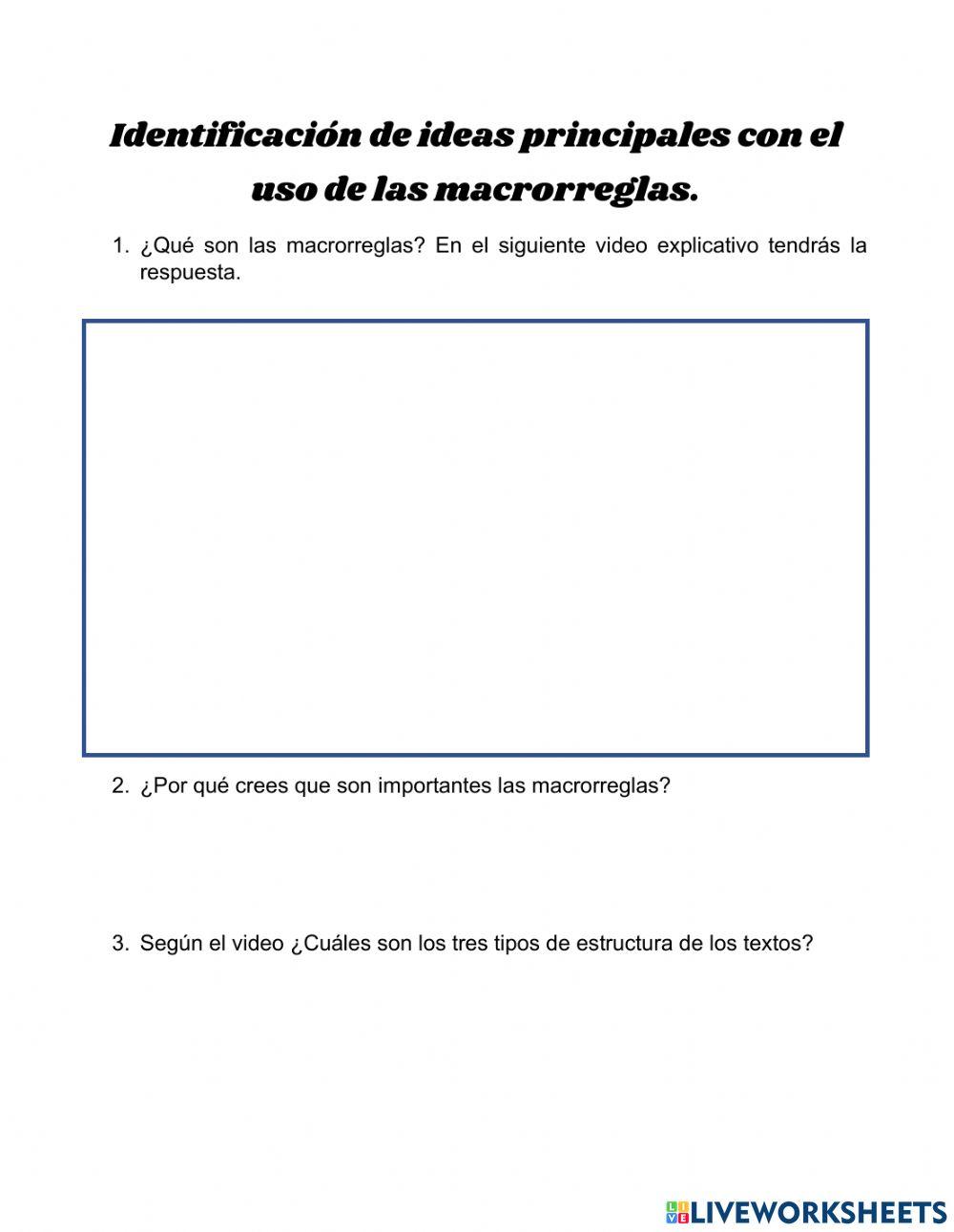 Uso de la s macrorreglas