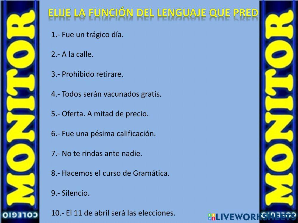 Funciones del lenguaje