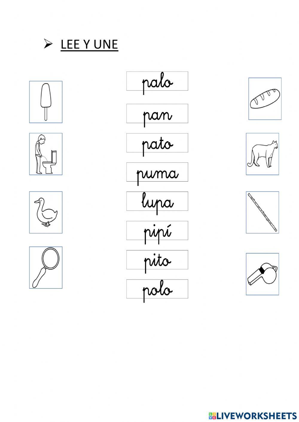 Lectura comprensiva palabras