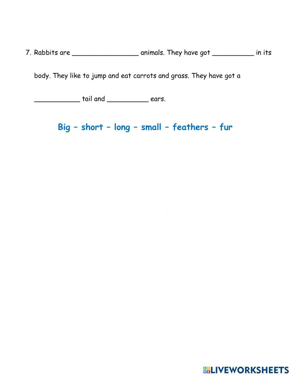 Body parts of animals