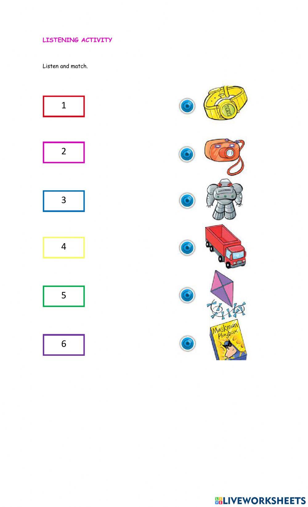 Listening Activity-Toys