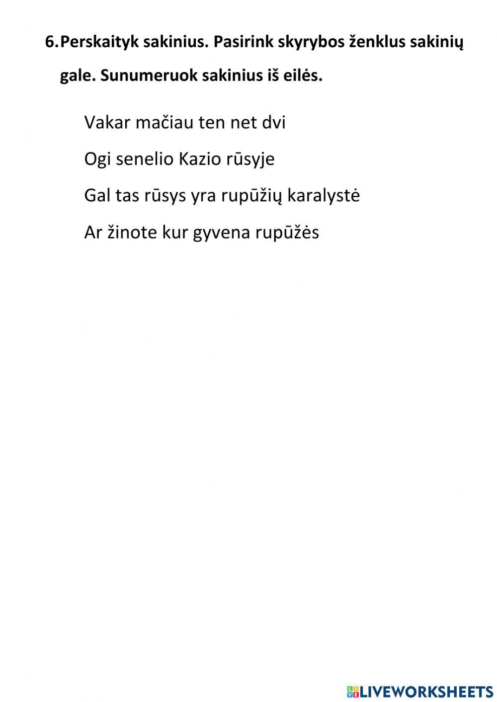 Lietuvių k. 7 testas