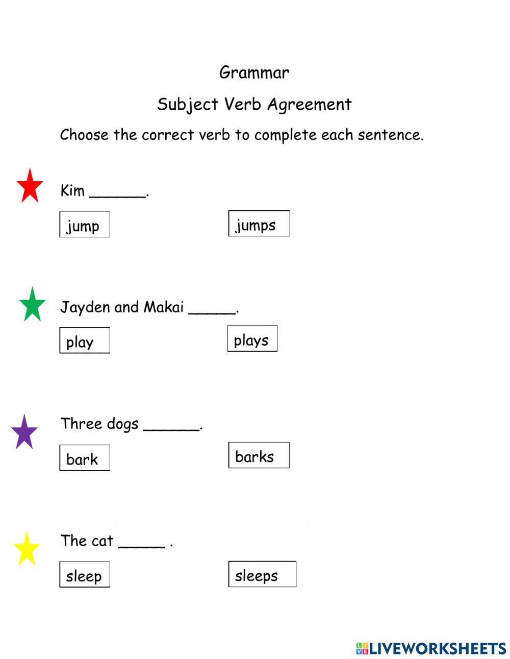 Subject Verb Agreement