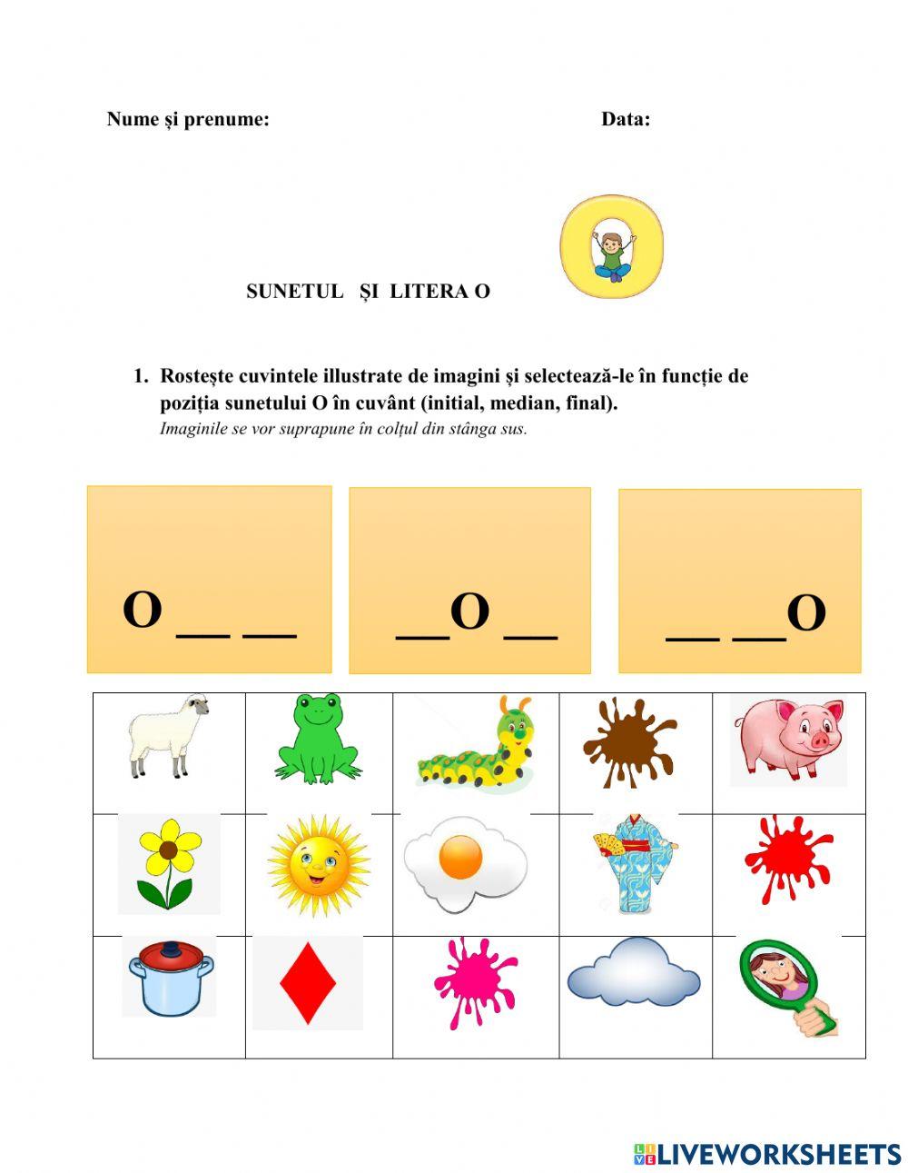 Sunetul și litera O