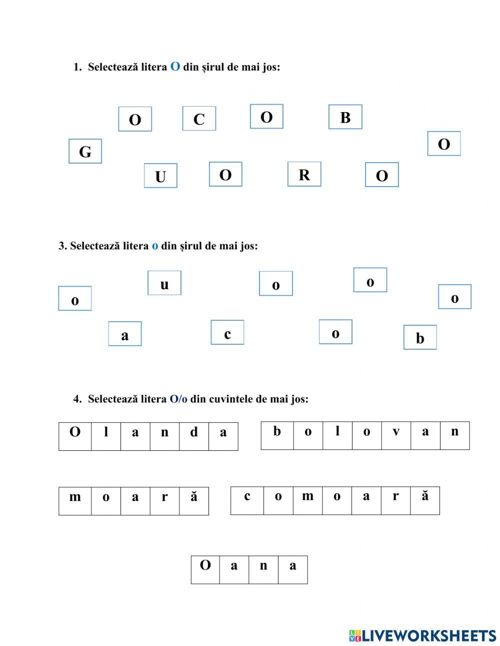 Sunetul și litera O