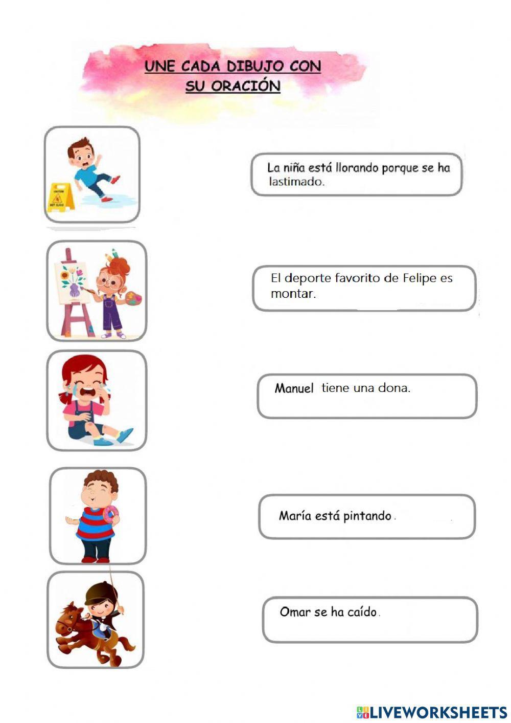 Lectura de oraciones cortas