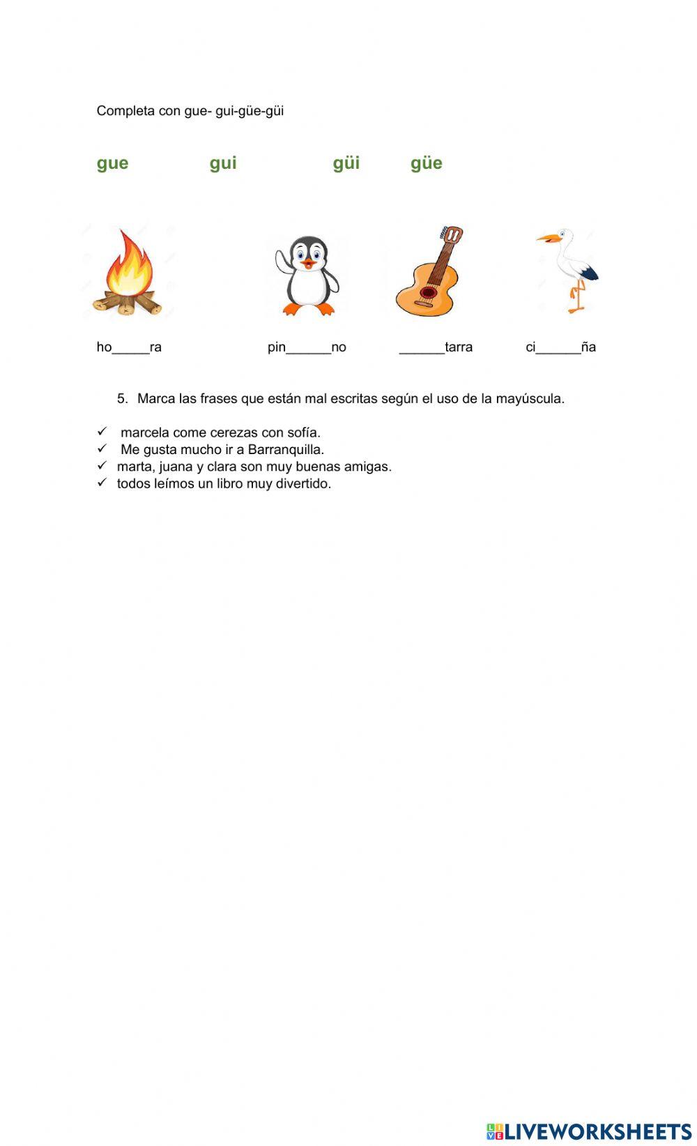 Evaluación de periodo Grado primero