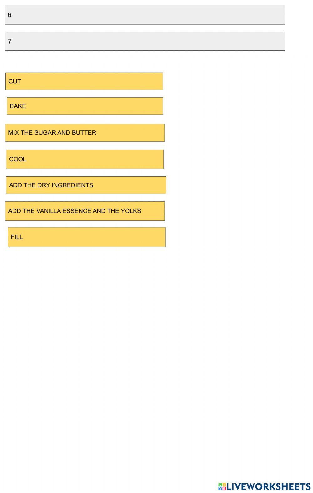 Ficha de ingles y gastronomía