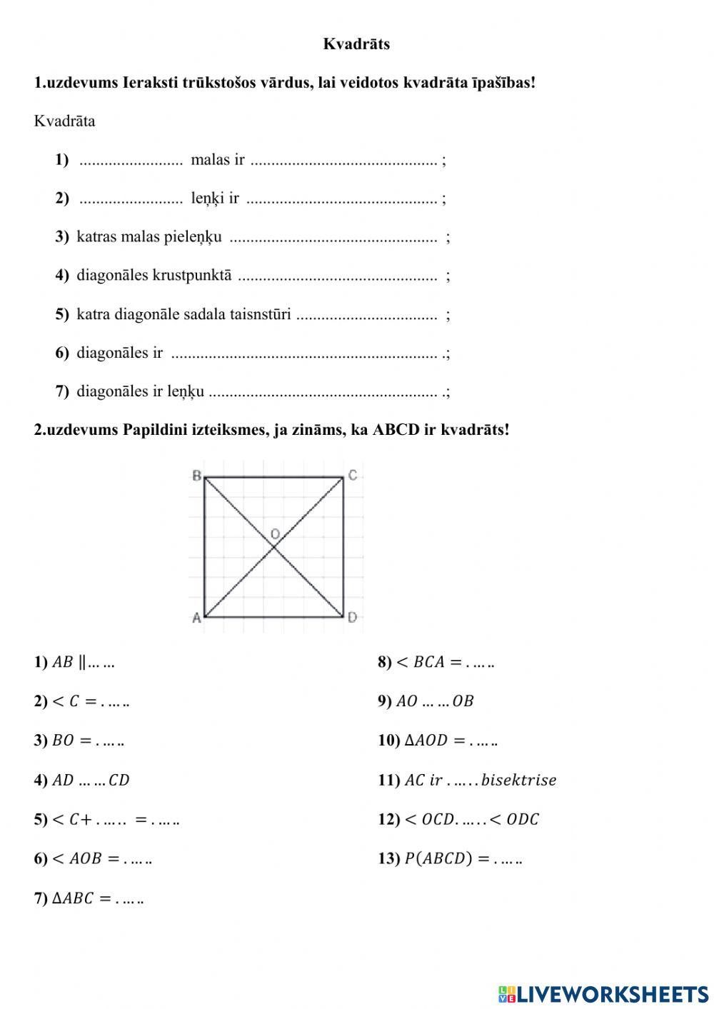 Taisnstūris un kvadrāts