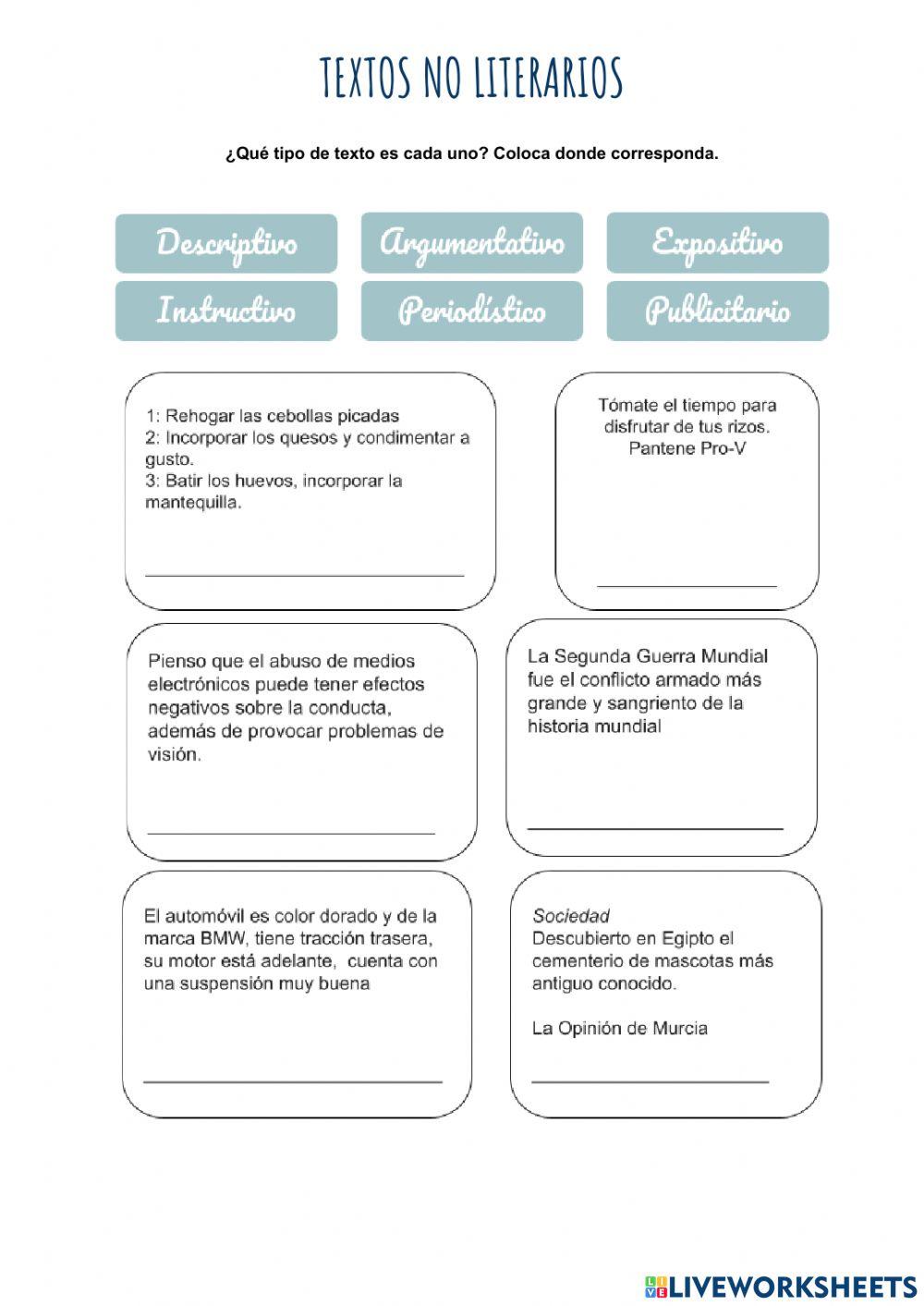 Textos no literarios