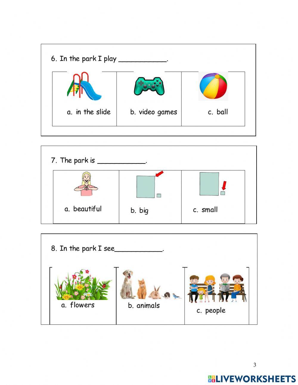 Reading exam first grade
