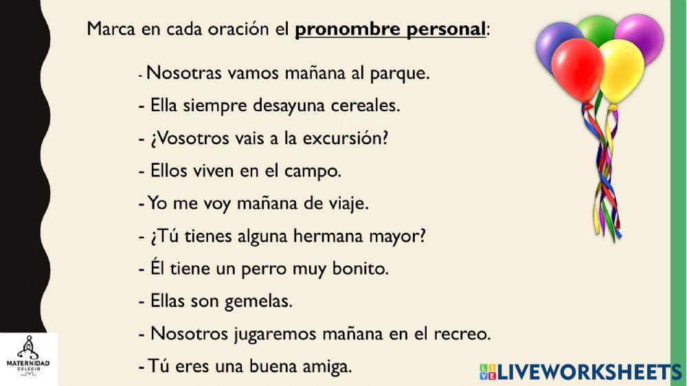 Pronombres personales