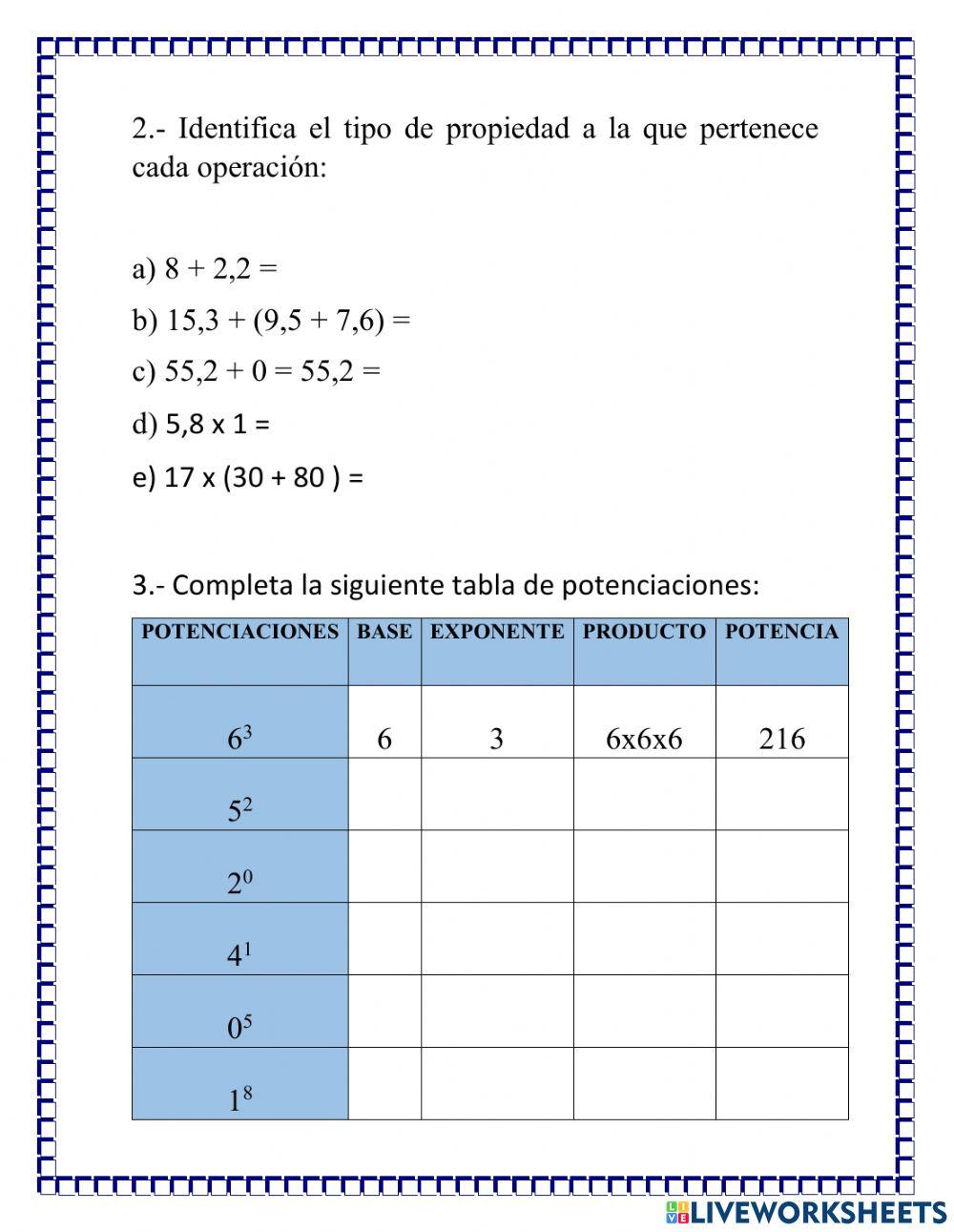 Repasos matemáticas