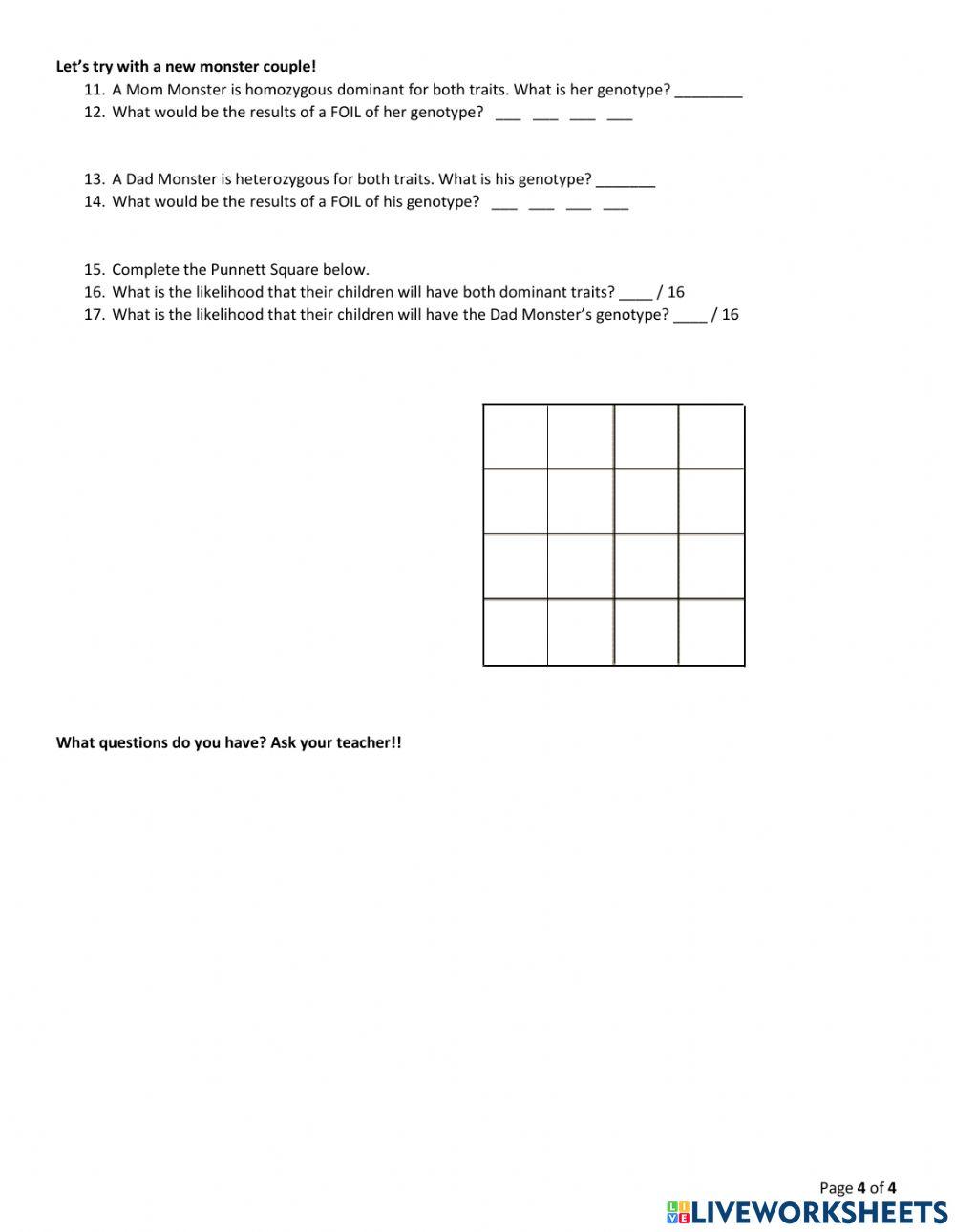 Unit 4 - Fun with Punnetts (Dihybrid - Complete)