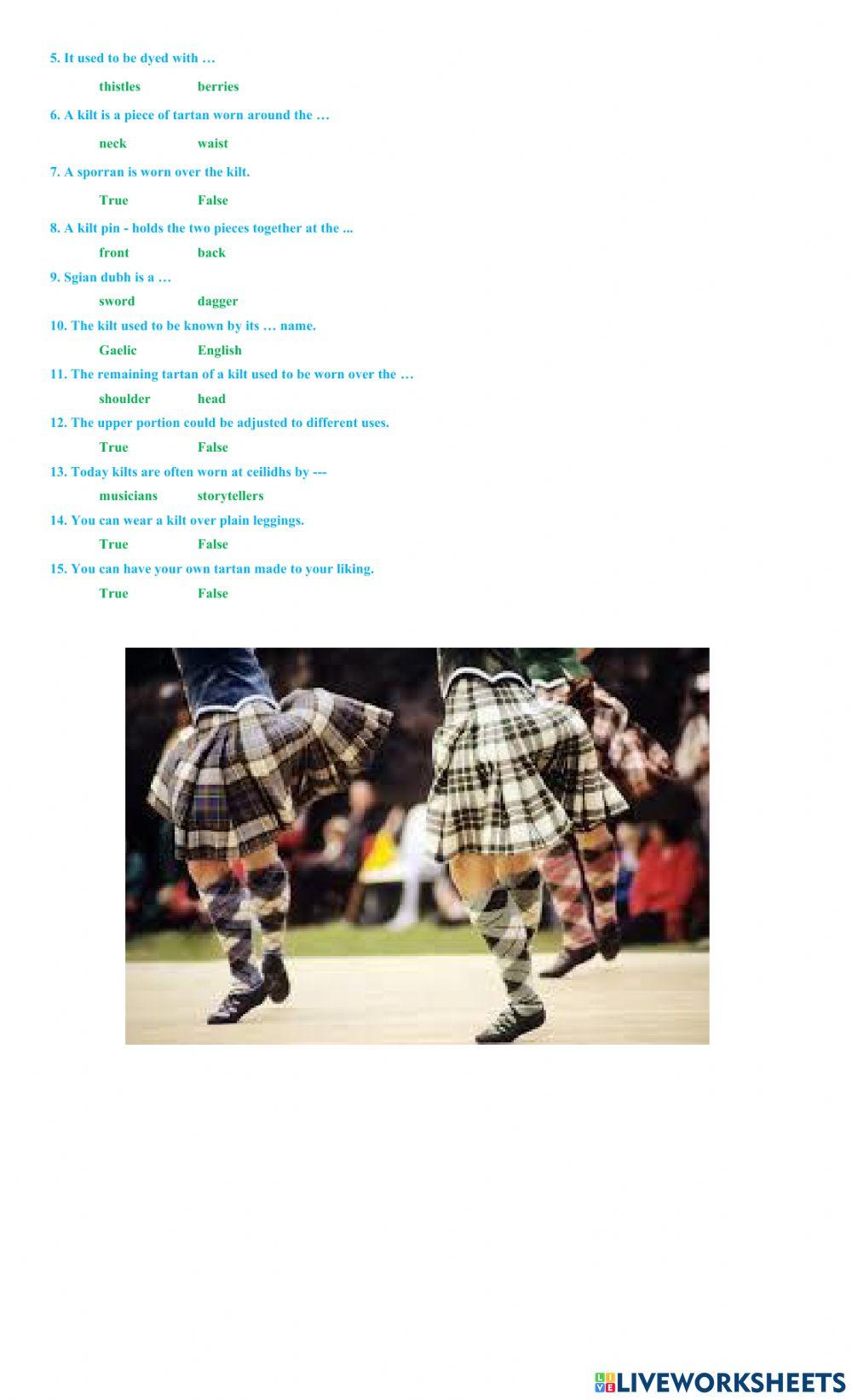 Tartan and kilts - Scotland