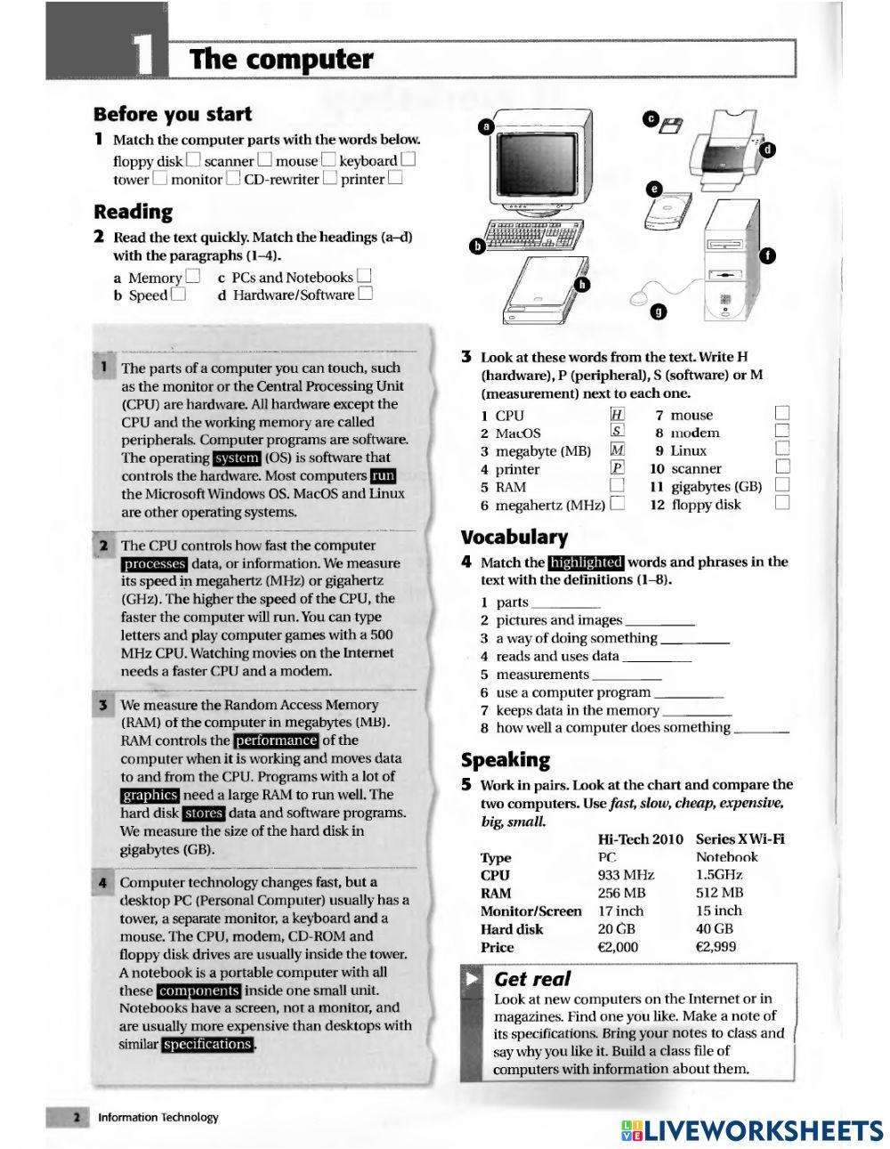 845536 | The computer | IFTS4 | LiveWorksheets