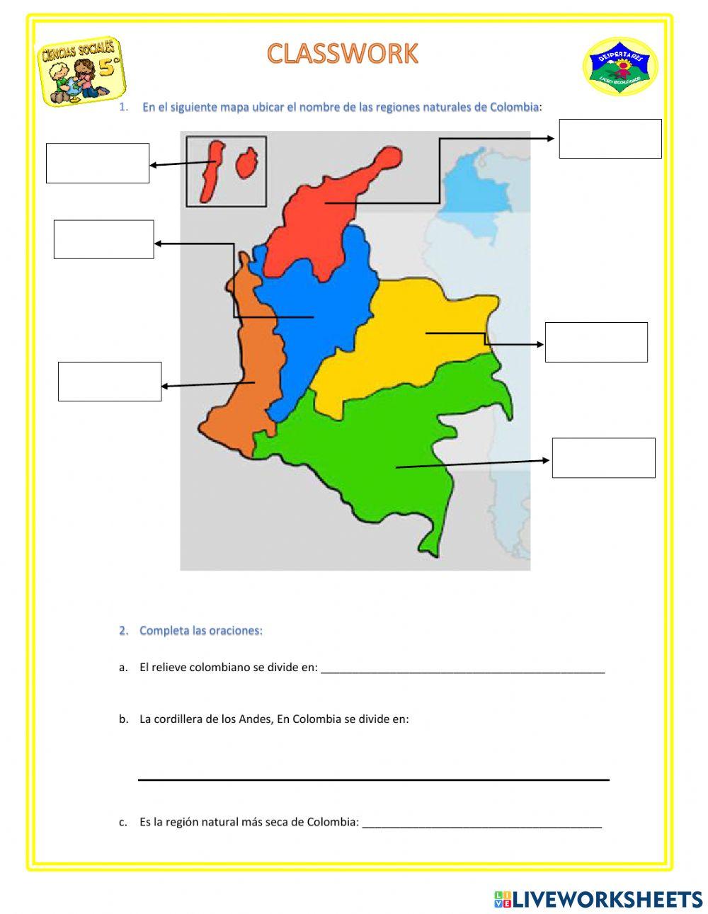 Mapa De Las Regiones Naturales De Colombia Online Exercise For Live Mapa De Las Regiones Naturales De Colombia Online Exercise For Live