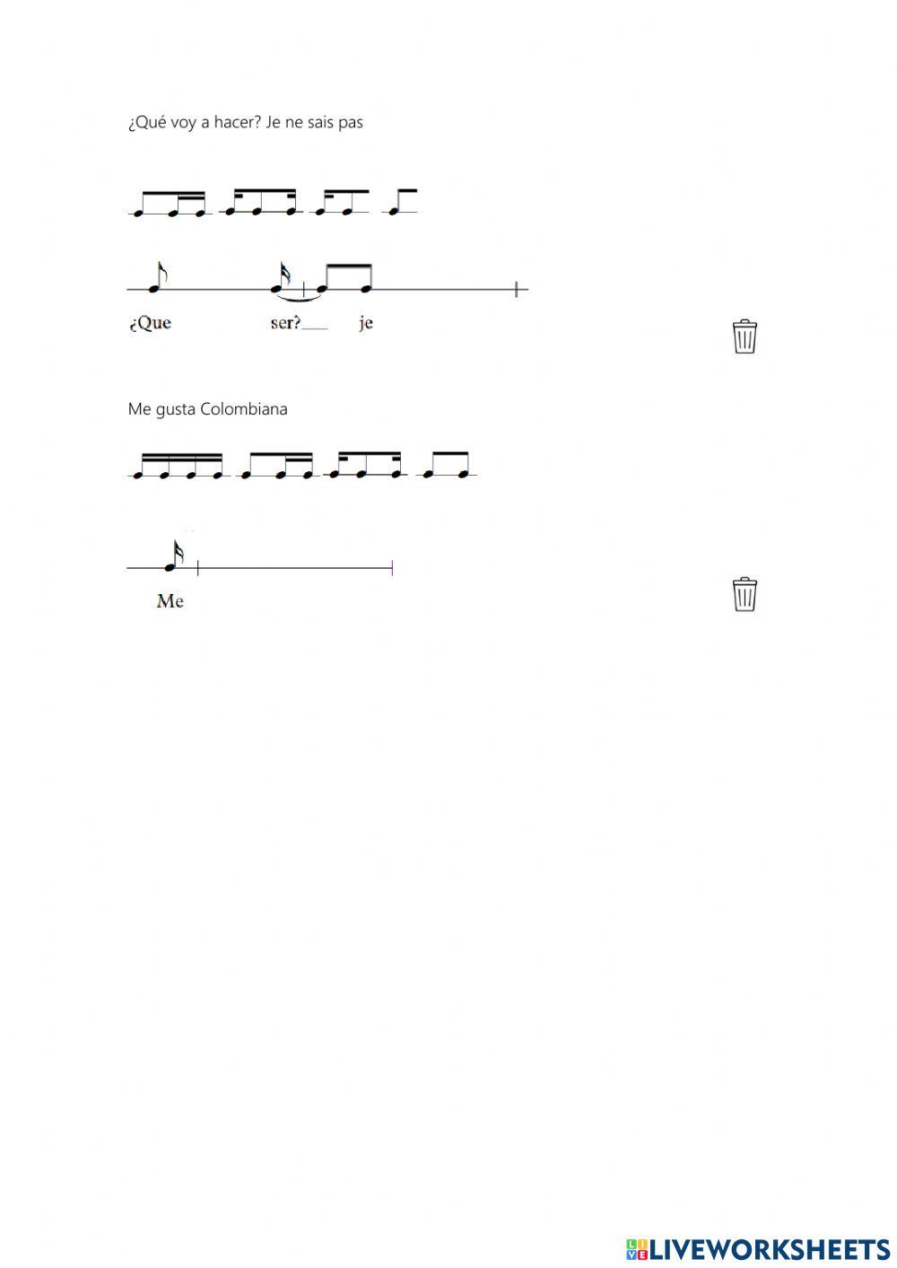 Semicorcheas en compás simple