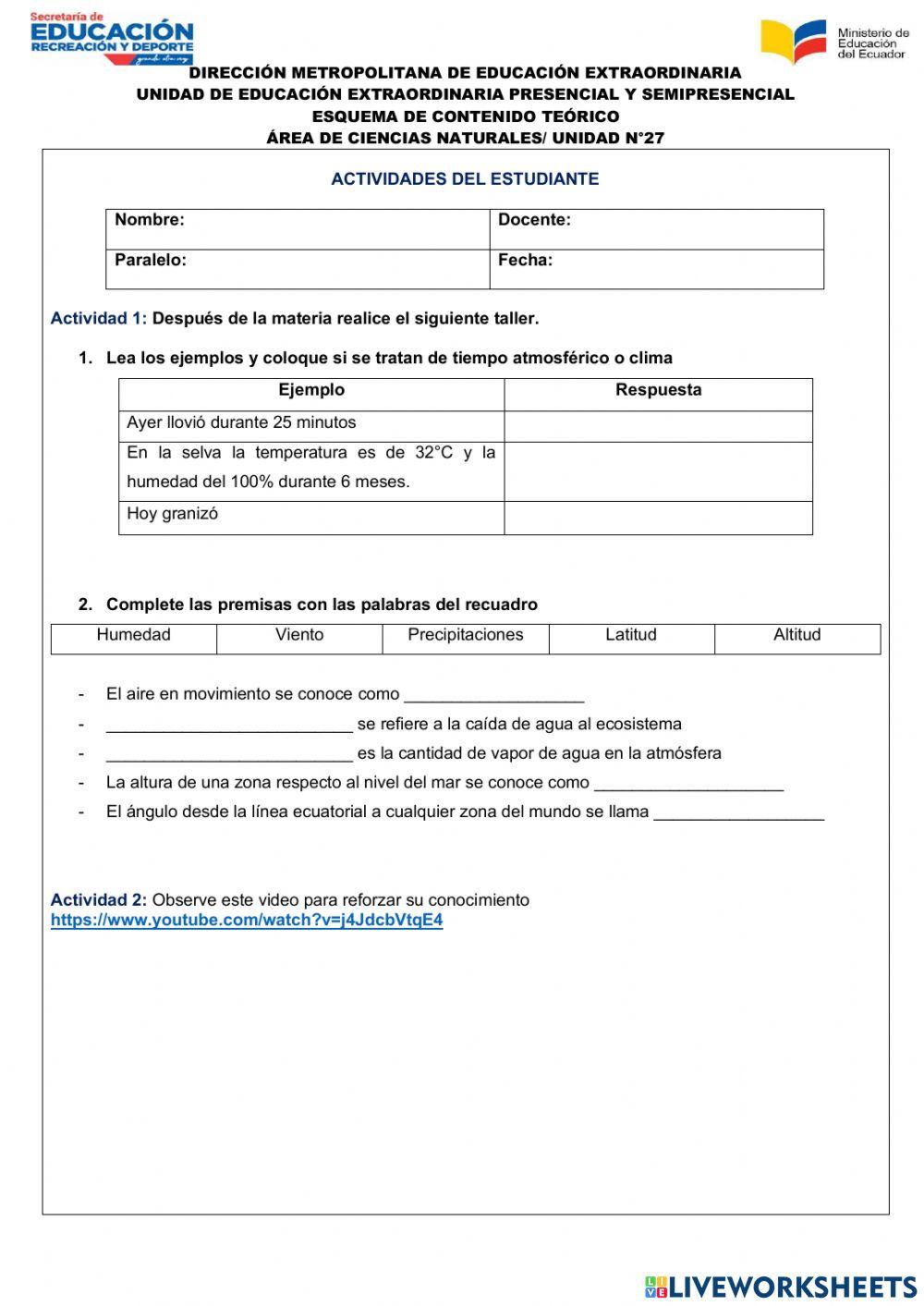 Ciencias Naturales Unidad 27